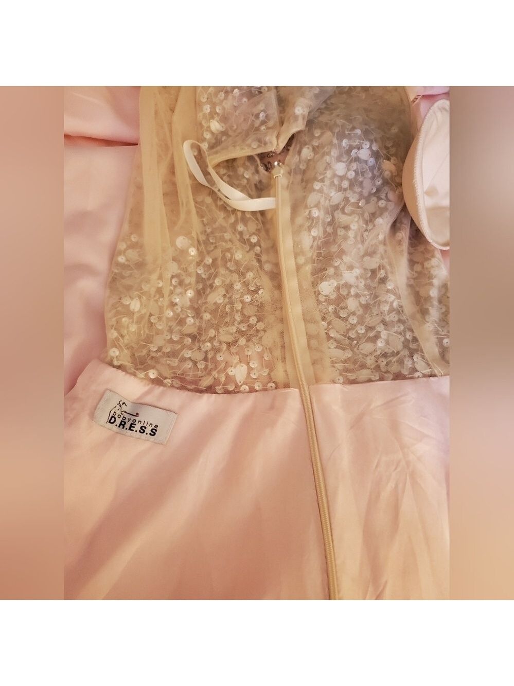 Baby Online Pink Beaded Maxi Dress Small - Picture 17 of 17